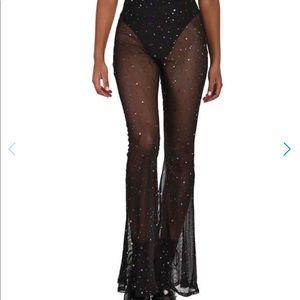 iheartraves New Sheer Rainbow Star Pants